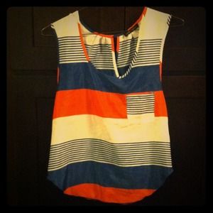 ‼️Sold in bundle Trendy Love Culture striped tank.