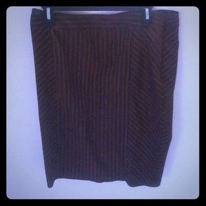 Brown & cream stripe skirt ready to wear....