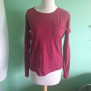 Final price. Red basic tee with pocket.