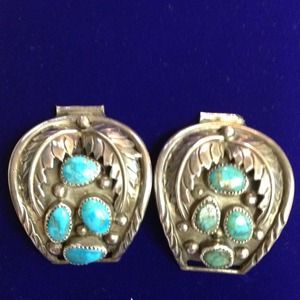 Sterling Silver & Turquoise Vtg. Watch Band
