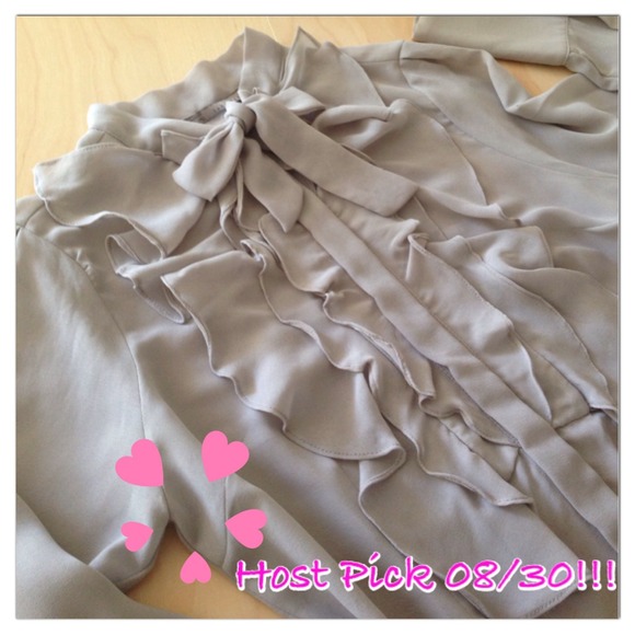 🎉HP 08/30🎉ZARA beautiful grey ruffle shirt