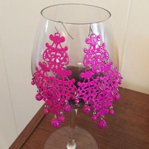 Pink Chandelier Earrings