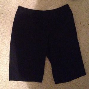 Express. Black, long shorts.