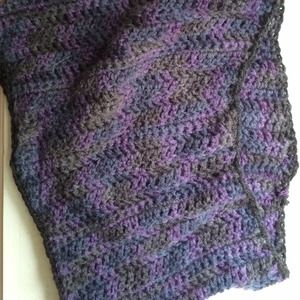 Knitted wool circle scarf