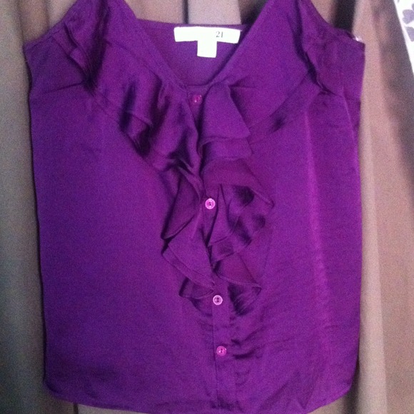 FOREVER 21 RUFFLE TOP - Picture 2 of 2