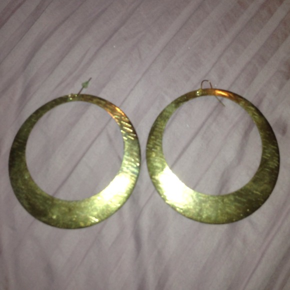 Jewelry - Gold large hoop earrings