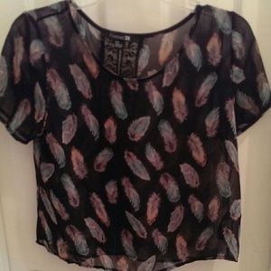 Feather Crop Top