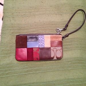 Coach patchwork wristlet