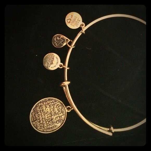 Alex and Ani "positive" charm bracelet - gold