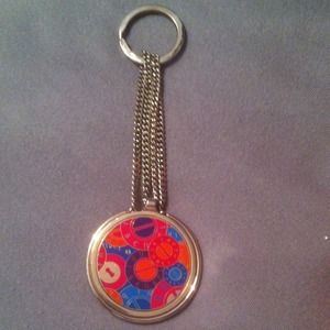 Pink with gold trim Henri bendel keychain