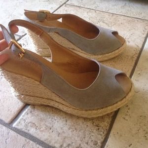 Grey Suede Wedges from Garnet Hill