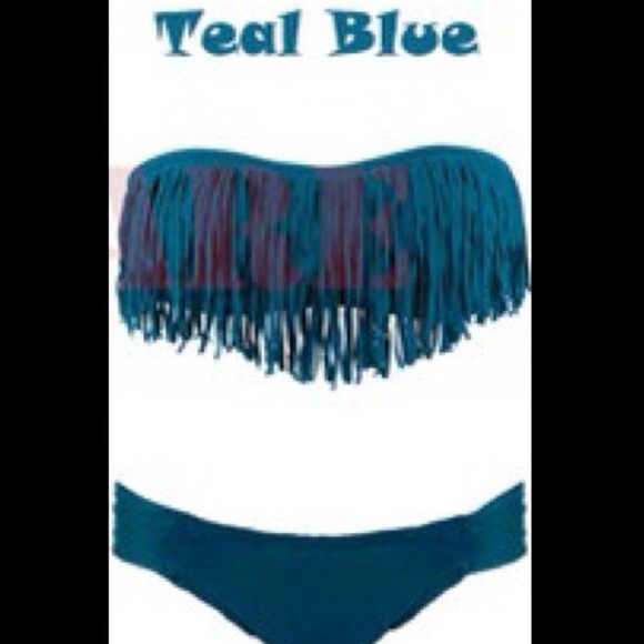 *SALE* ❤️Teal Blue Fringe Bikini NEW!!!