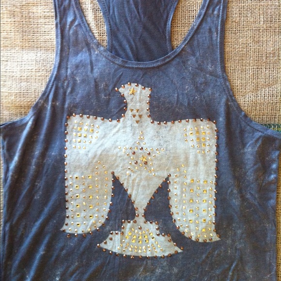 Tops - Aztec Eagle Tank w/Bling