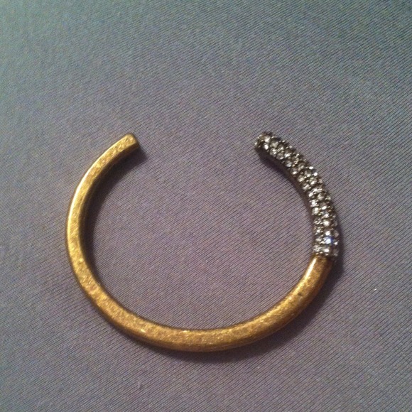Gold with diamond cuff/ bangle