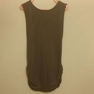 Eggplant colored sleeveless tank with lace back