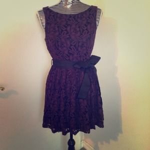 Plum lace dress