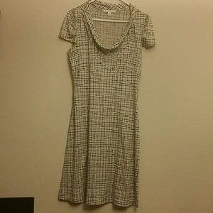 Banana Republic brown and beige checkered dress
