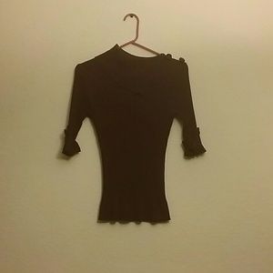 Maroon asymmetrical sweater by INC