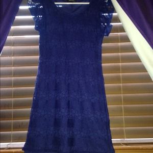 Navy blue dress.