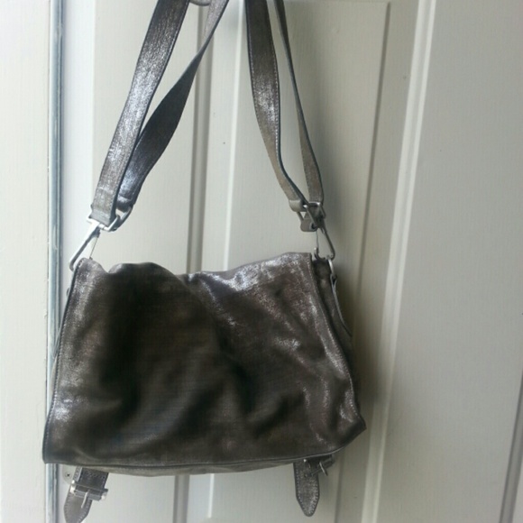 theyskens theory silver leather messenger bag - Picture 4 of 4