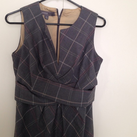 Donna Ricco plaid sheath dress, sz 4, EUC