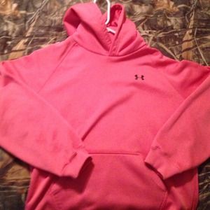 Peach colored Under Armour sweatshirt