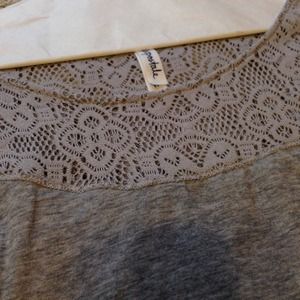 Lace light gray blouse!
