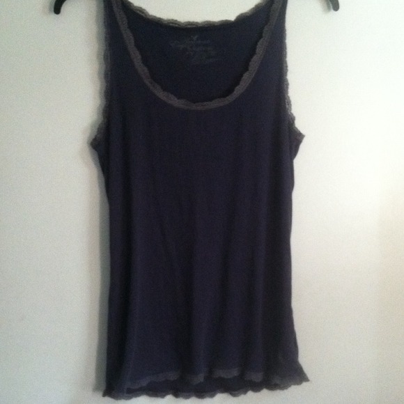 Grey ribbed tank top