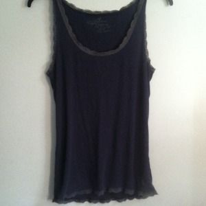 Grey ribbed tank top