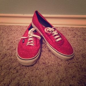 ****SOLD***VANS. Red sparkle Vans