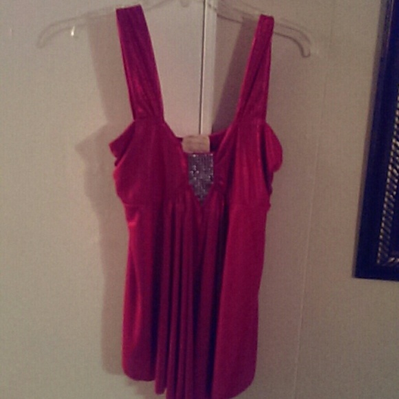 Xl red shirt with rhinestones
