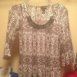 Animal print tunic style blouse
