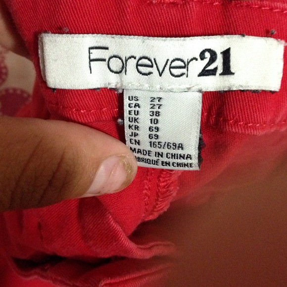 Red Forever 21 jeans. - Picture 2 of 3