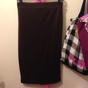 Brown pencil skirt