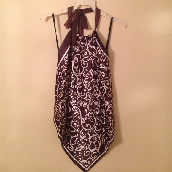 Brown Scarf top. New without tags