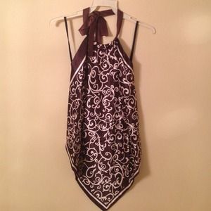 Brown Scarf top. New without tags