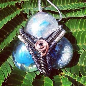 Blue marble pendant