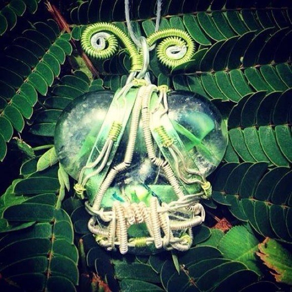 Green marble pendant