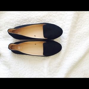 Black loafers.