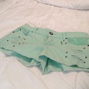 Studded Green Cutoffs