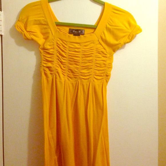 Bright Yellow Casual Top