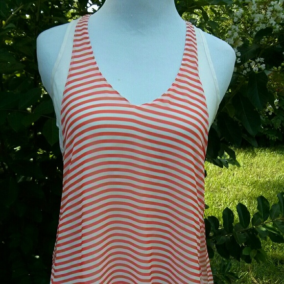 Naked Zebra orange and white stripes top  small