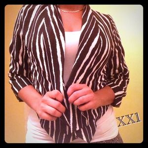 Forever 21 Striped Loose Blazer