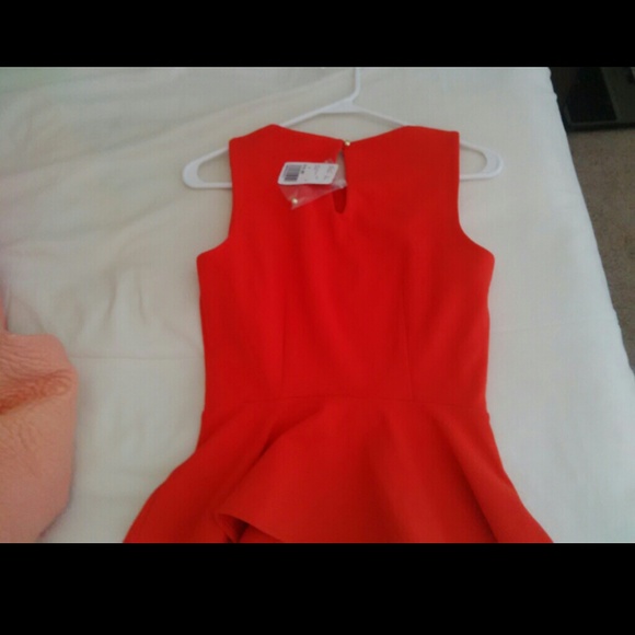 SOLD Forever 21 Orange Peplum Top Size Small - Picture 3 of 3