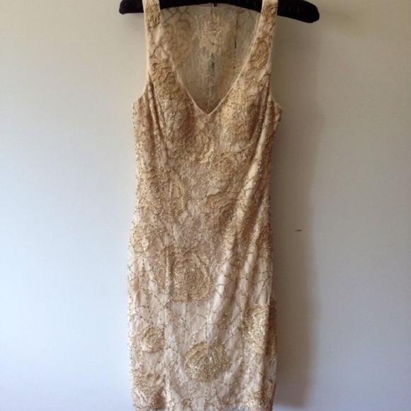 Sue Wong Sleeveless Embellished Back Sheath Dress - Picture 1 of 4