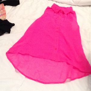 Hot Pink Sheer Tank Top