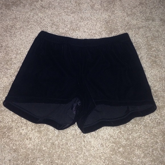 NWOT VELVET black work out shorts!
