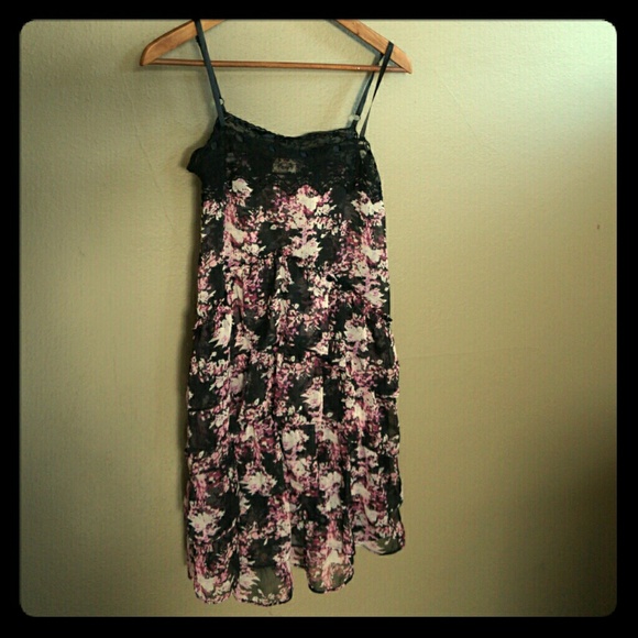 Free people Black chiffon slip