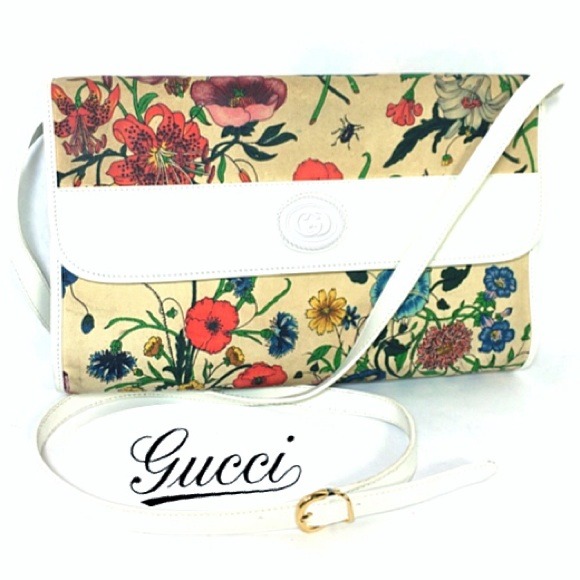 + SOLD + GUCCI Flora Accornero 2-Way Handbag Bag
