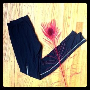 🌙Sexy Zipper Pin Striped Zipper Black Leggings!